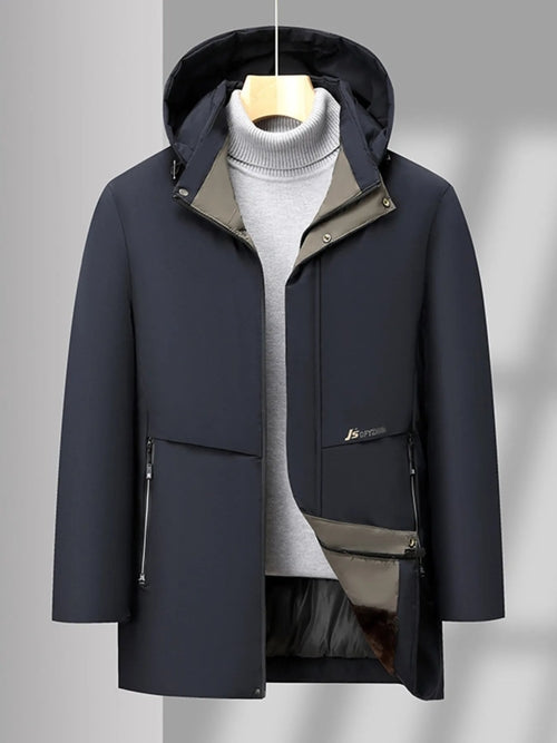 Men's Plus Size Thermal Lining Hooded Winter Coat